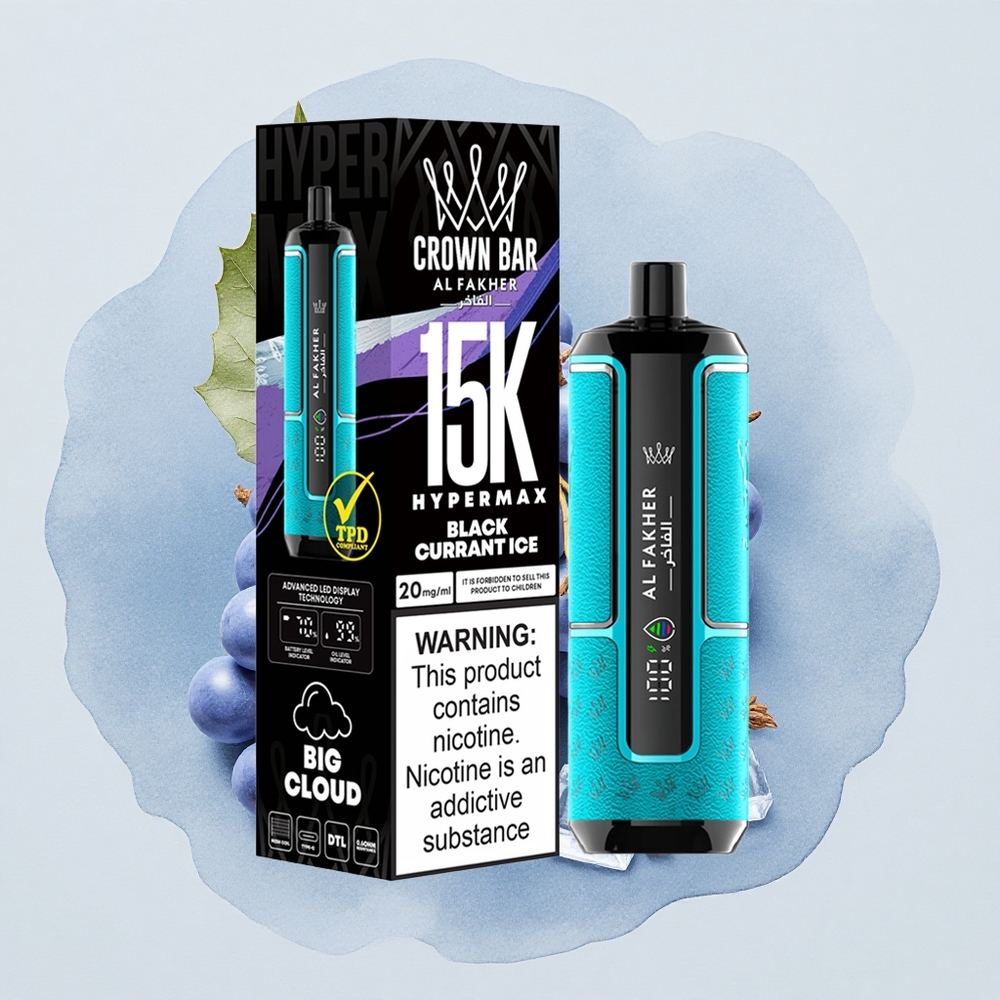 Al Fakher Crown Bar 15K Hypermax Френско грозде Леден 22мл 600мAh DTL