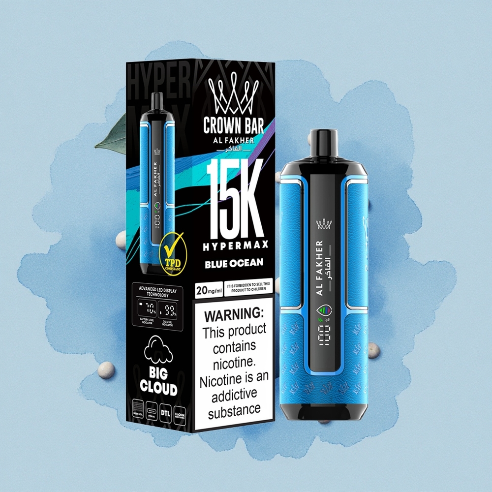 Al Fakher Crown Bar 15K Hypermax Син Океан 22мл 600мAh Type-C