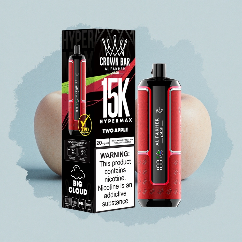 Al Fakher Crown Bar 15K Hypermax Две Ябълки 22мл 600мAh Type-C