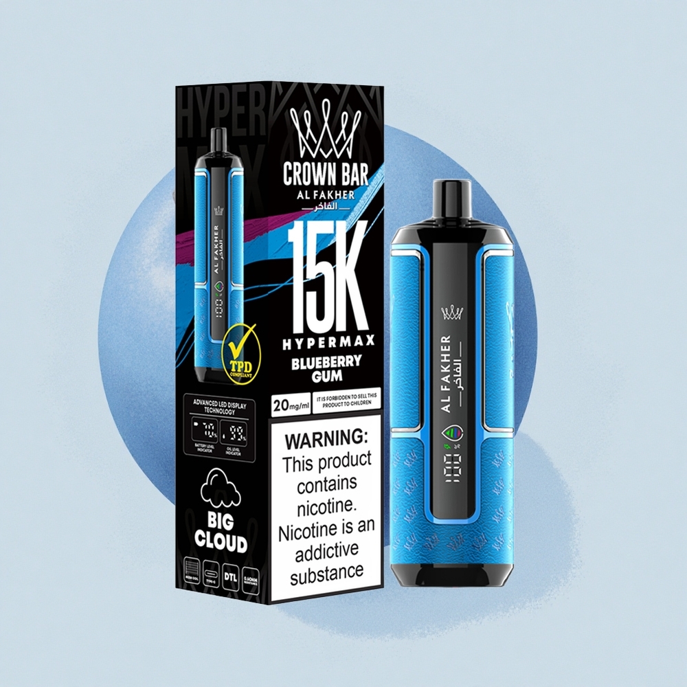 Al Fakher Crown Bar 15K Hypermax Боровинков дъвка 22мл 600мAh Type-C