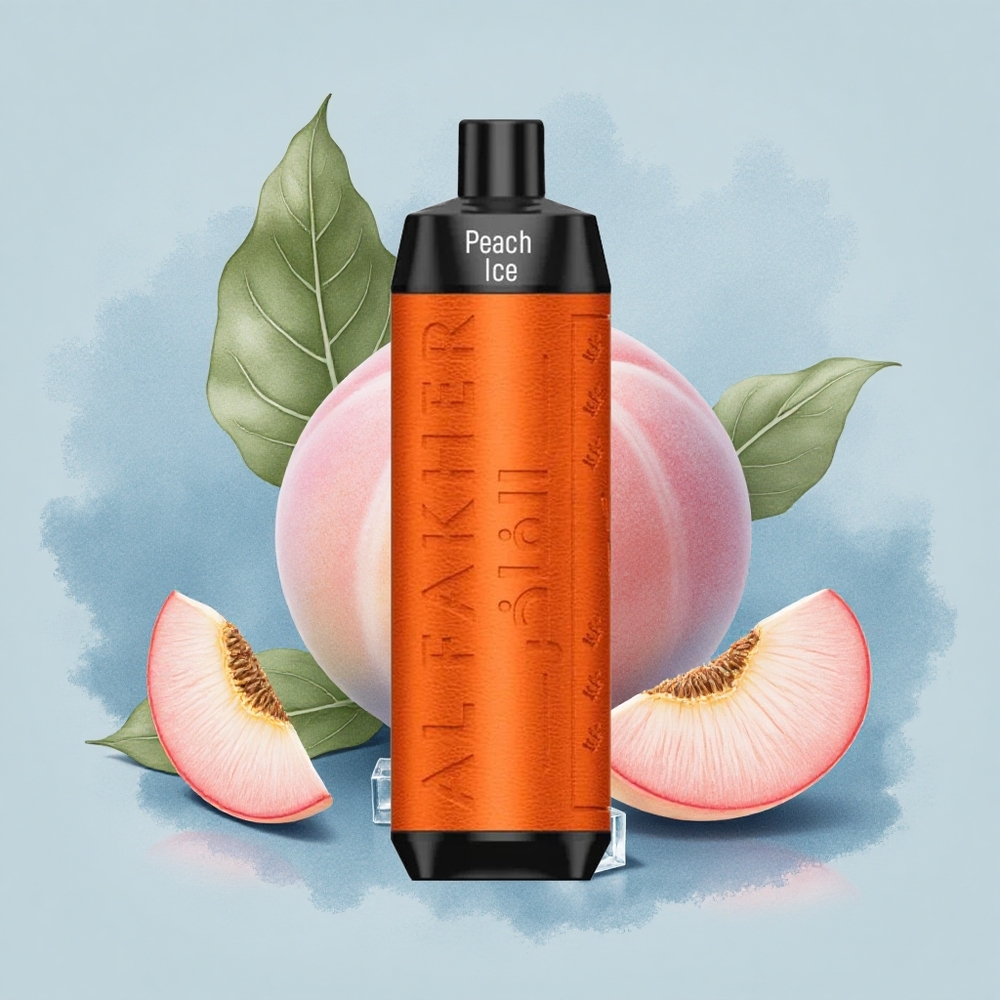 Al Fakher Crown Bar 8000 Crystal Праскова Лед с 18мл и 5мг Никотин