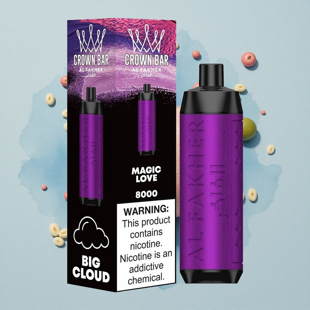 Al Fakher Crown Bar 8000 Crystal Вълшебна Любов 18мл Тип-C