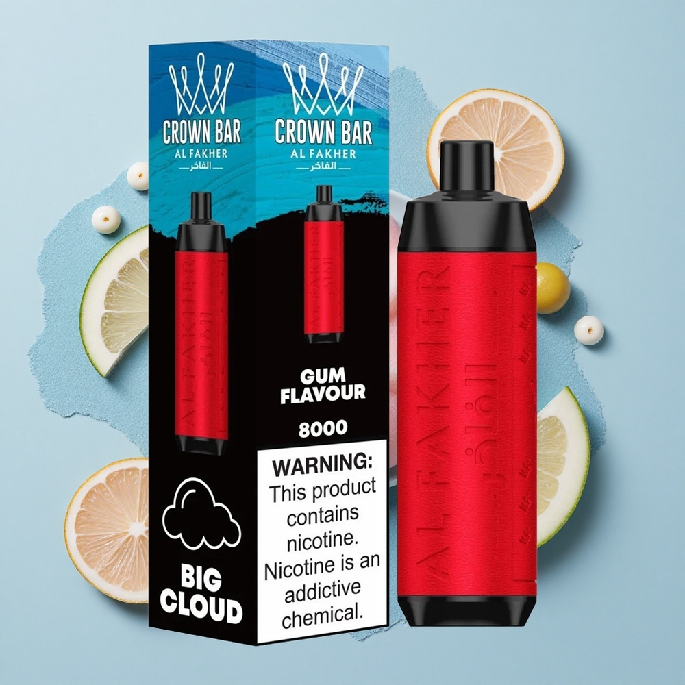 Al Fakher Crown Bar 8000 Crystal Кристален Вейп с Ментов Вкус и 18мл Капацитет