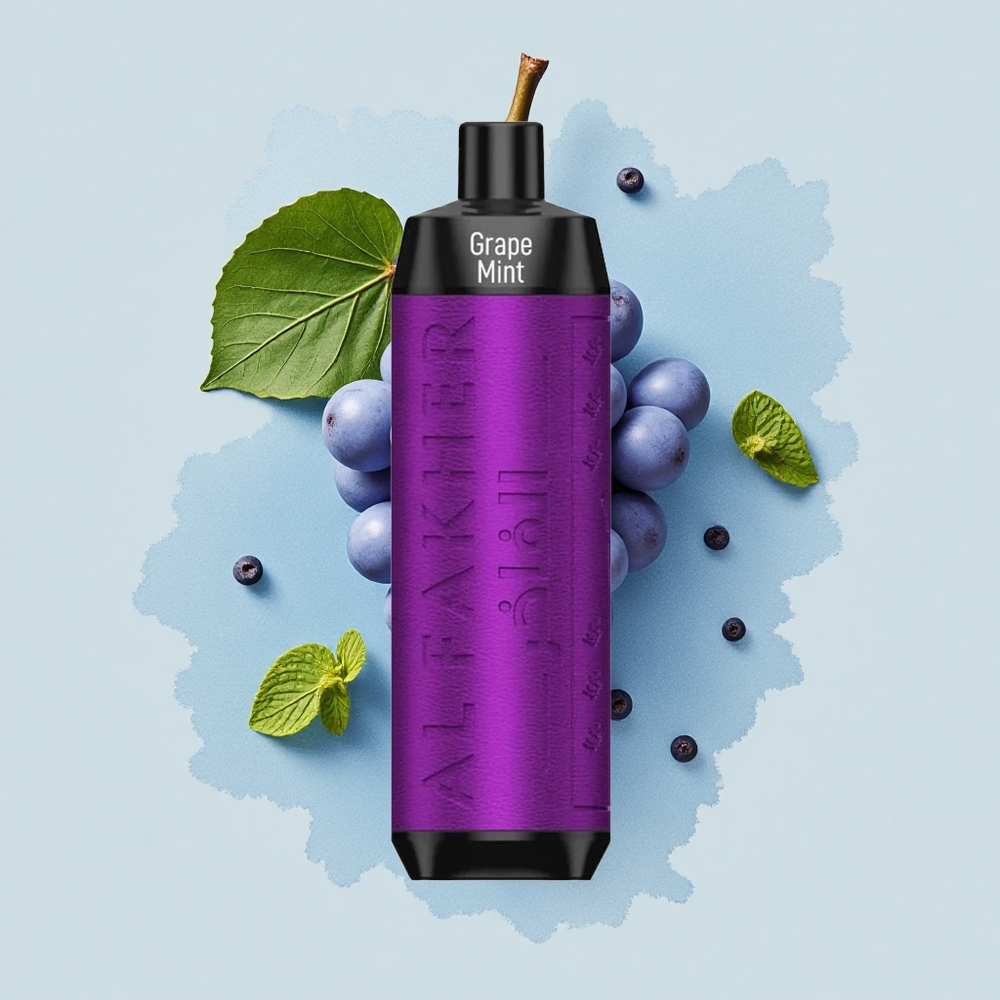 Al Fakher Crown Bar 8000 Crystal Гроздова Мента Кристал с USB-C и 18ml