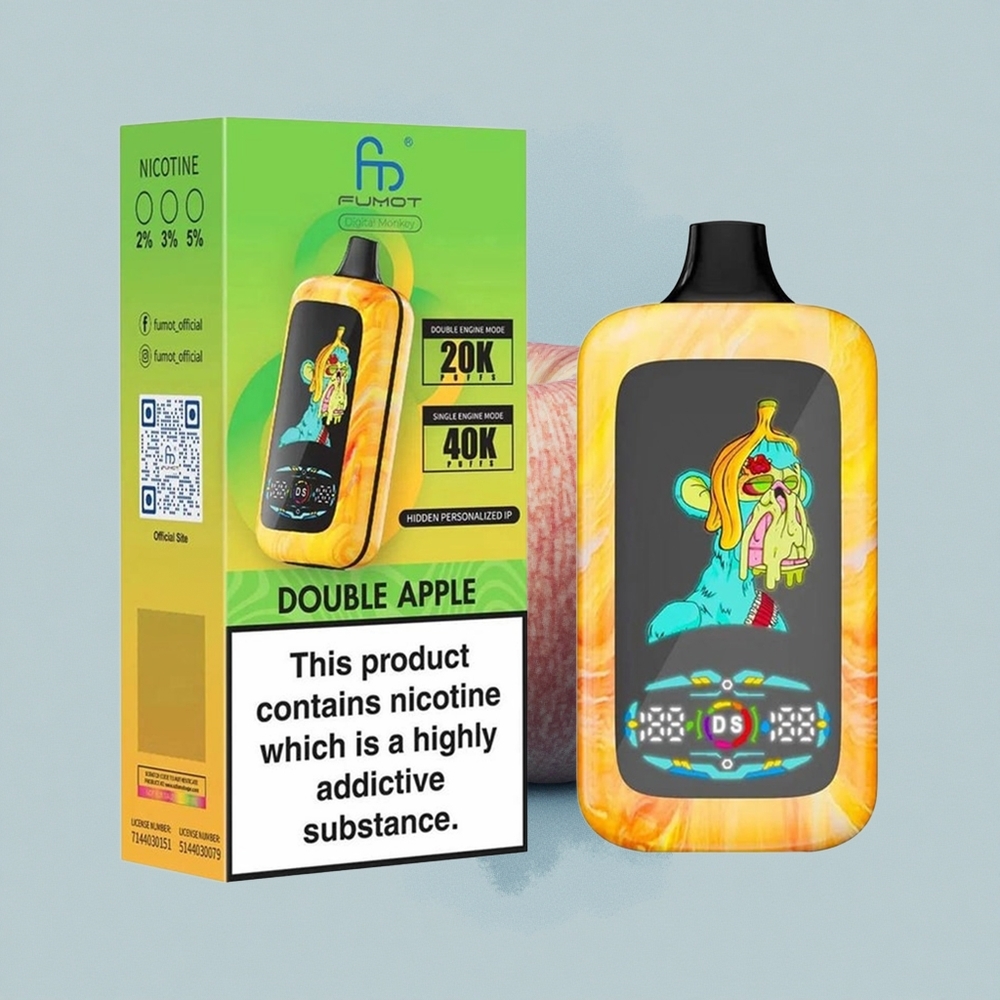 Fumot Digital Monkey 20000/40000 Puffs Двойна Ябълка с Двойна Магистрала и Тип-C