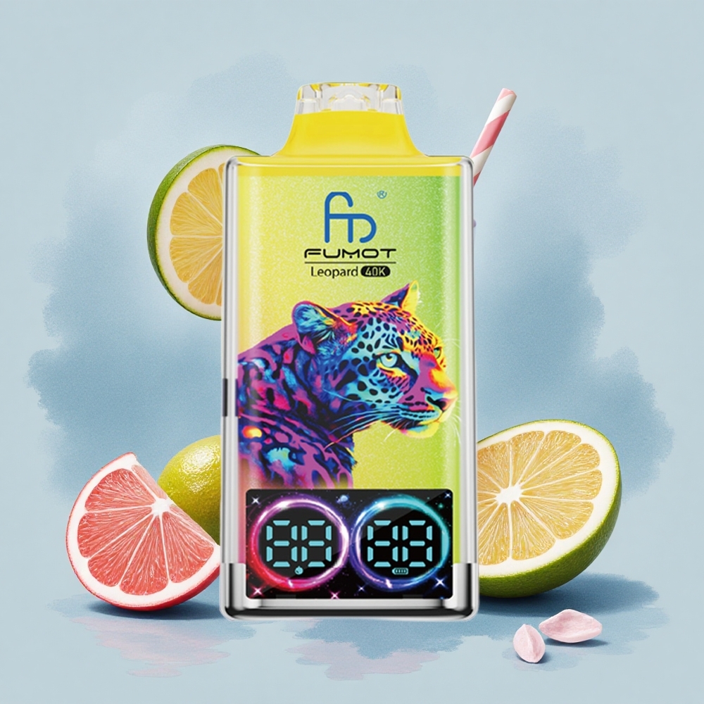 Fumot Leopard 40K Puffs Розов лимонада с 5% Никотин и Dual Mesh