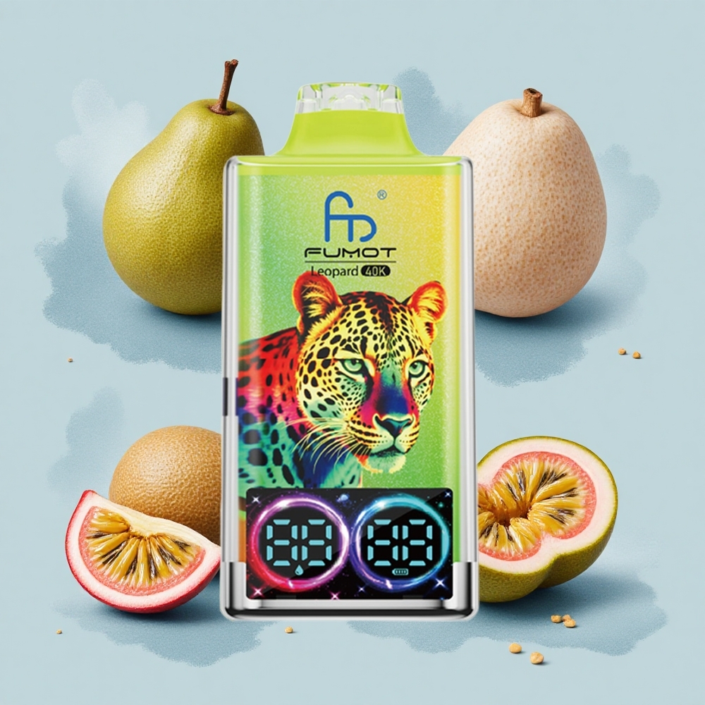 Fumot Leopard 40K Puffs Киви Пъшо Гуава 5% Nicotine Dual Mesh Type-C