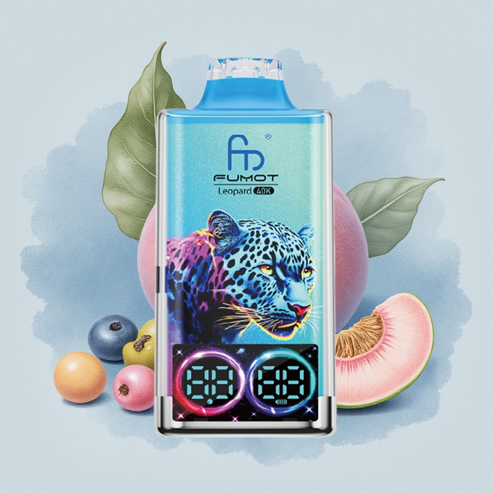 Fumot Leopard 40K Puffs Праскова Ягода Dual Mesh 5%