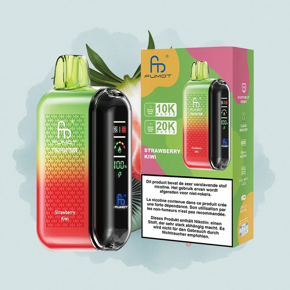Fumot Tornado 20000 Puffs Ягода Киви Двойна Мрежа Батерия 850mAh