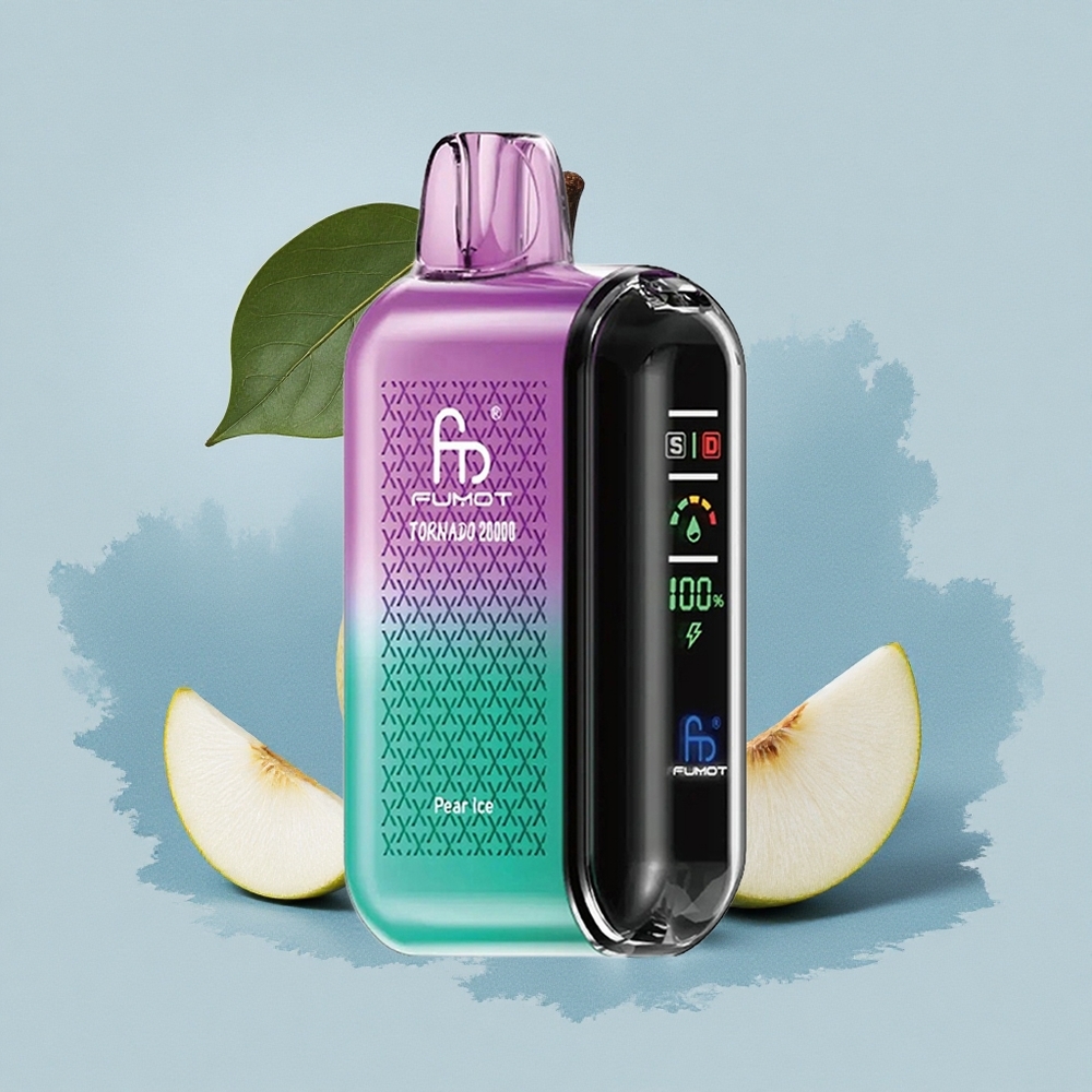 Fumot Tornado 20000 Puffs Крушов Лед с Dual Mesh Coil и Smart Display