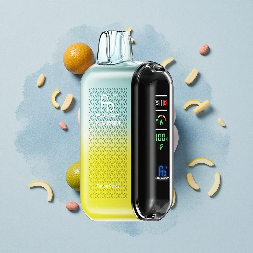 Fumot Tornado 20000 Puffs Памучна захар Dual Mesh