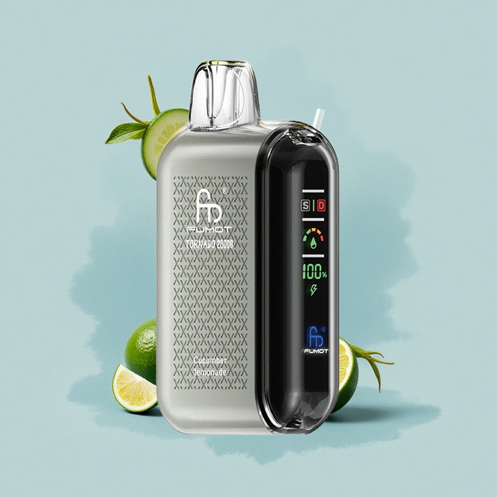 Fumot Tornado 20000 Puffs Краставичен Лимонада с Двойна Мрежова Намотка и Управление на Въздушния Поток
