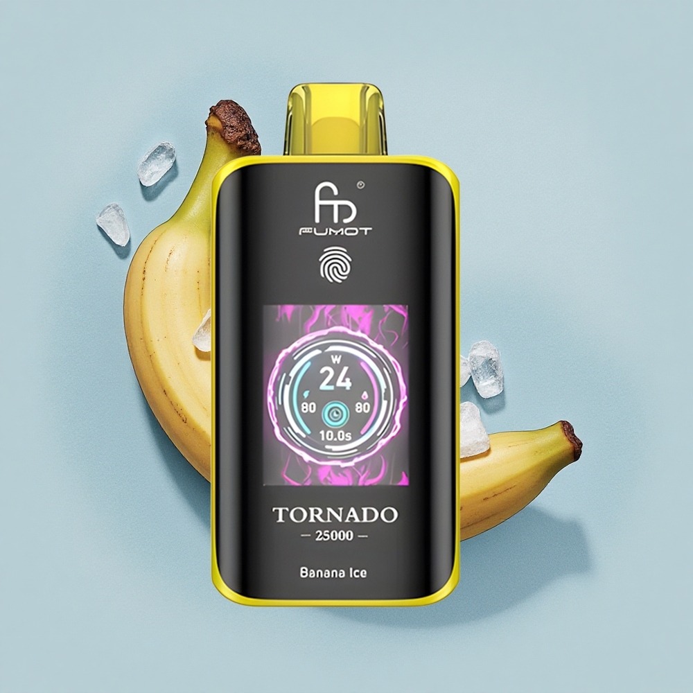 Fumot Tornado 25000 Puffs Бананен Лед 700mAh 20ml Type-C