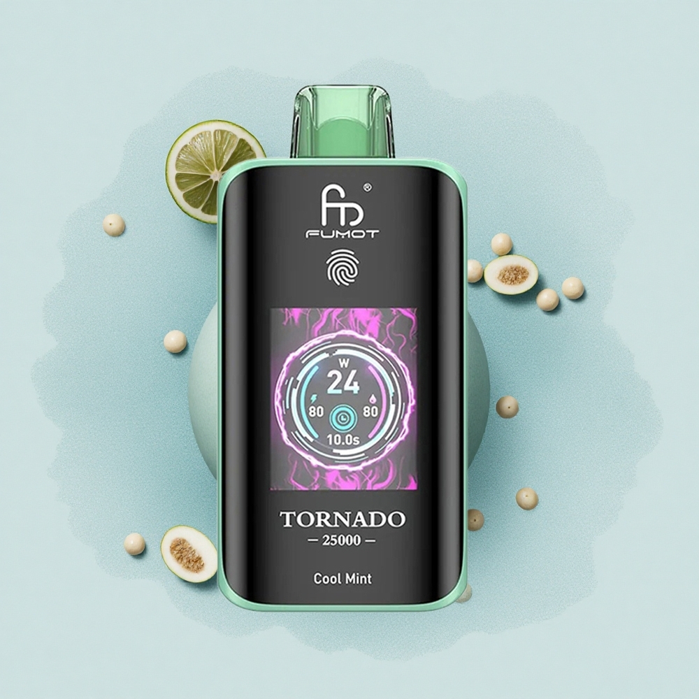 Fumot Tornado 25000 Puffs Хладен Мента Екран 700mAh 20ml