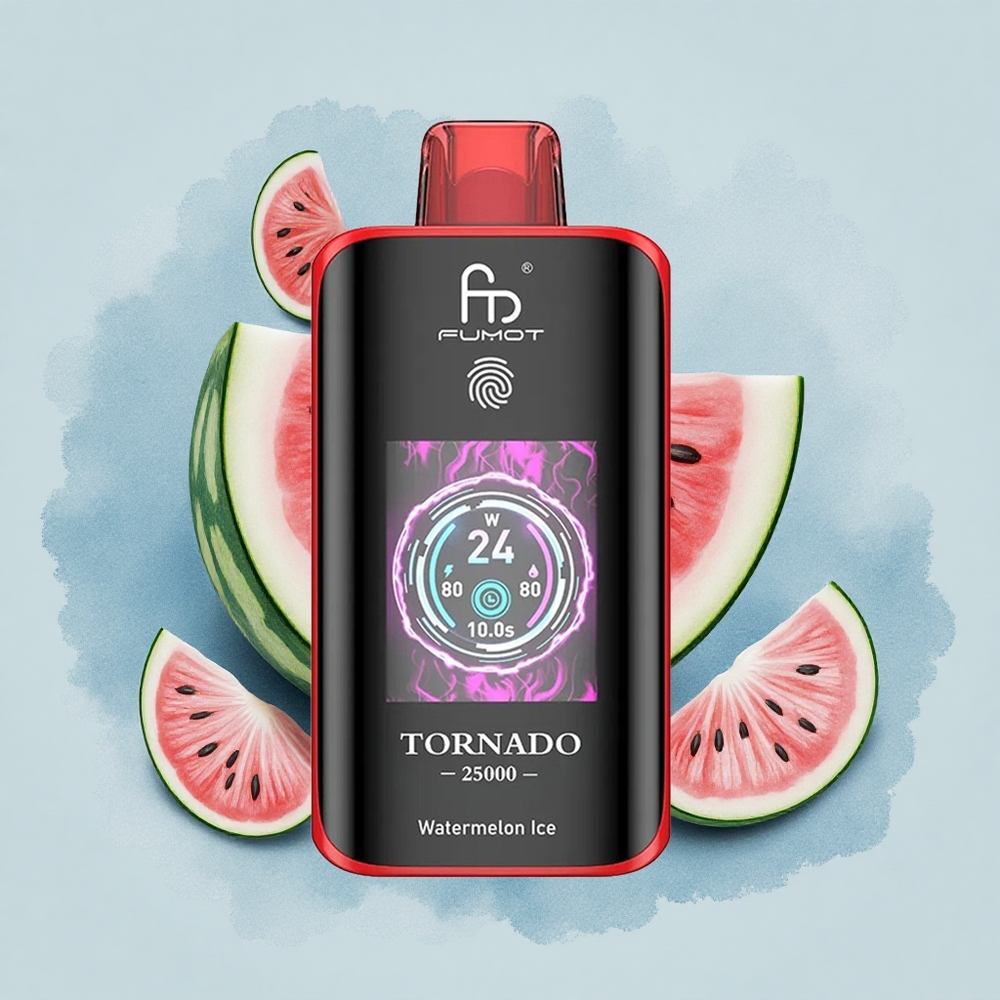 Fumot Tornado 25000 Puffs Динена Ледена Екран 700mAh Тип-C