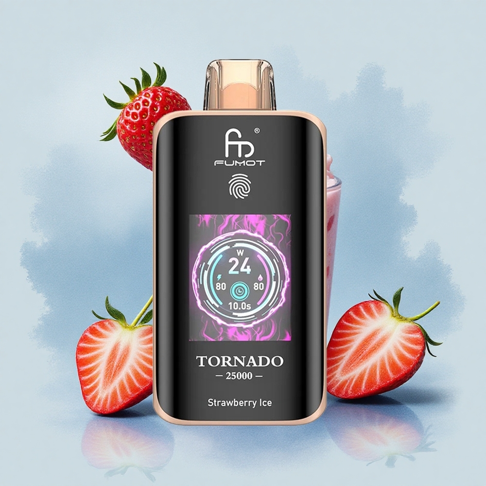 Fumot Tornado 25000 Puffs Ягодов Лед Екран Батерия Тип-C