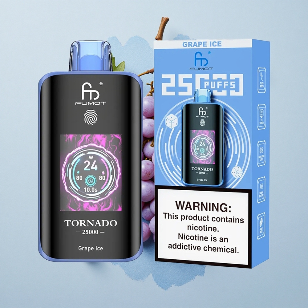 Fumot Tornado 25000 Puffs Гроздов лед HD 20ml Type-C