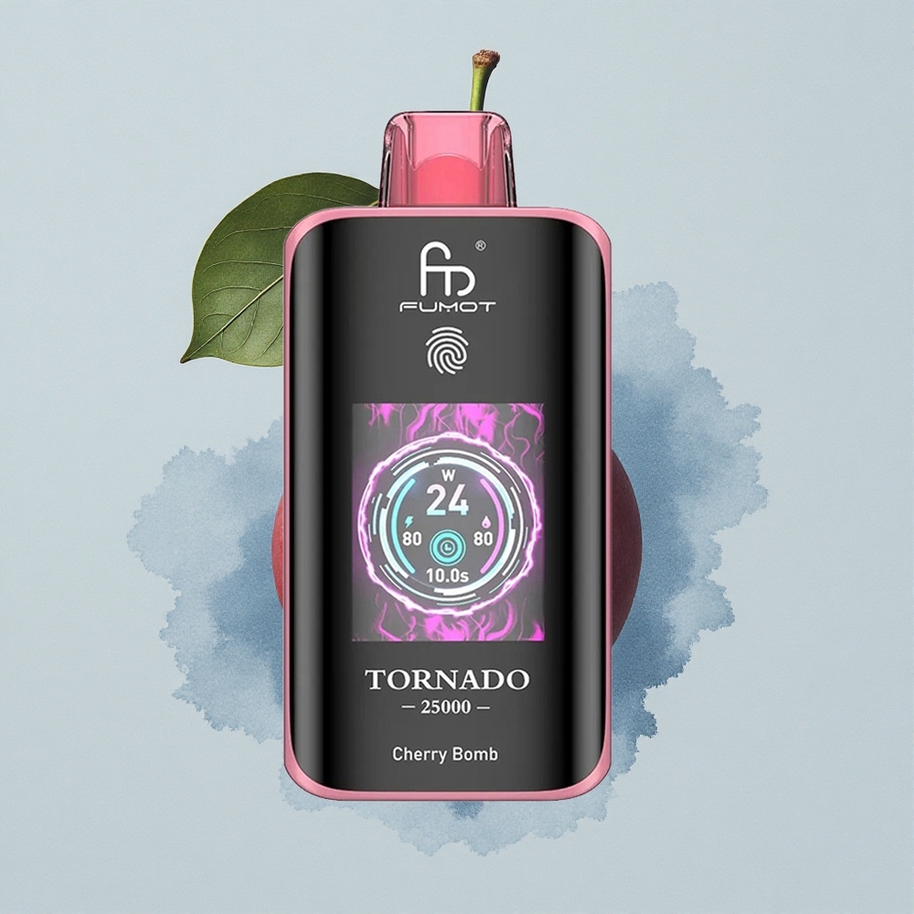 Fumot Tornado 25000 Puffs Черешов Бомба HD с 20ml и Type-C