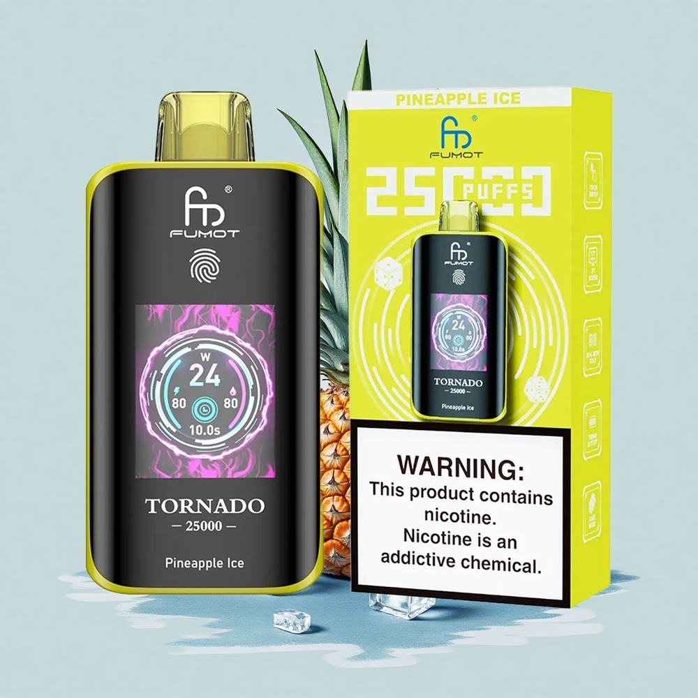 Fumot Tornado 25000 Puffs Ананасов Лед HD 700mAh Type-C