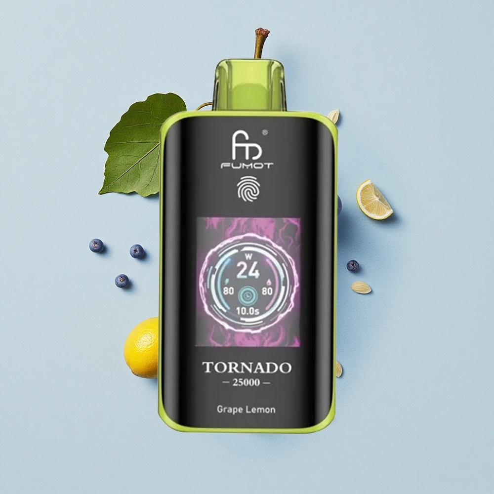 Fumot Tornado 25000 Puffs Грозде Лимон HD Екран 700mAh