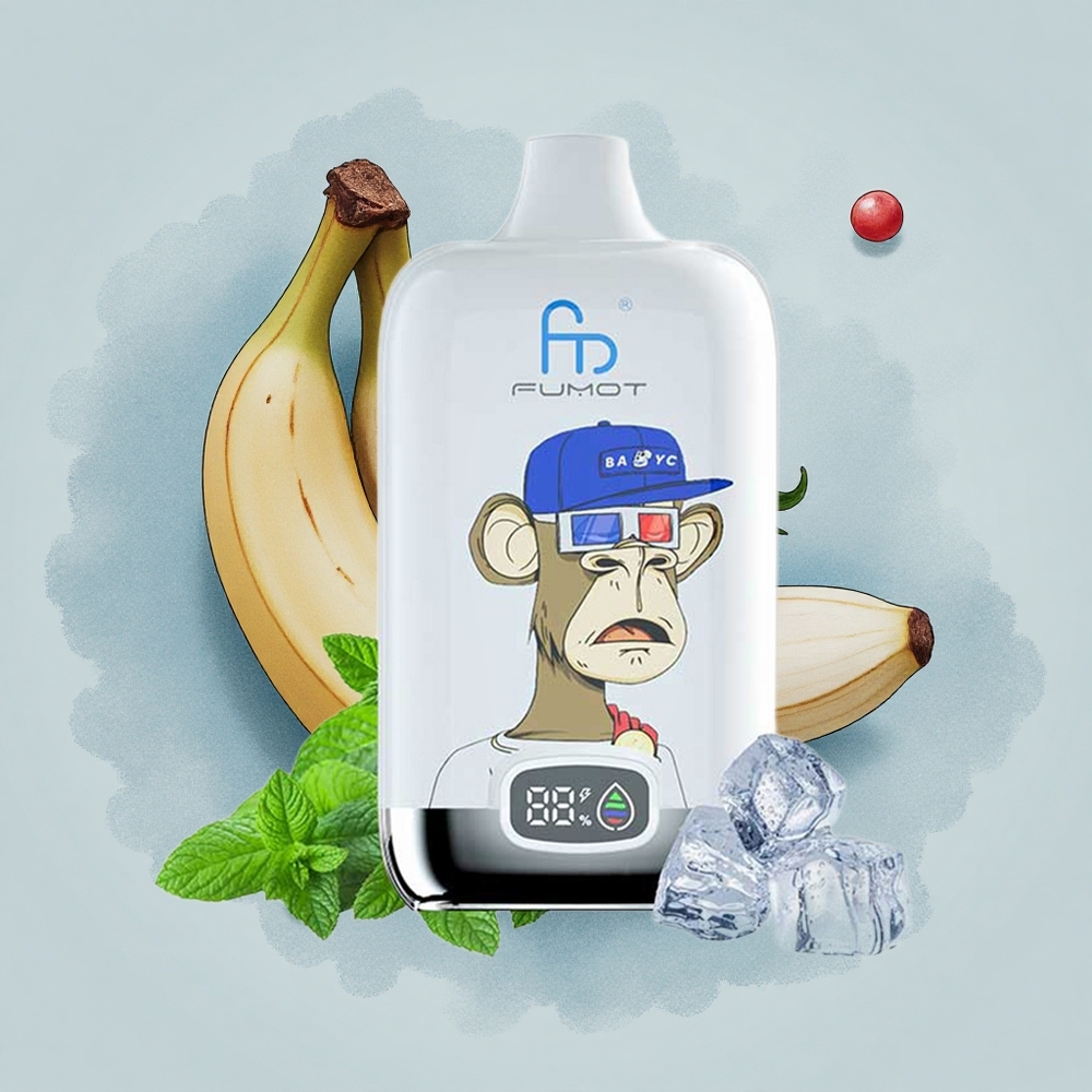 Fumot Tornado Digital Box 12000 Puffs Ягода Банан Мрежов 20ml Тип-C