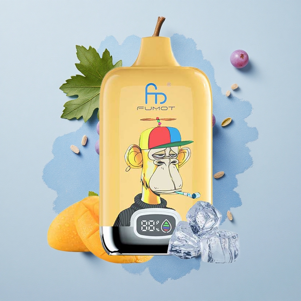 Fumot Tornado Digital Box 12000 Puffs Гроздов лед Mesh Тип-C 20мл