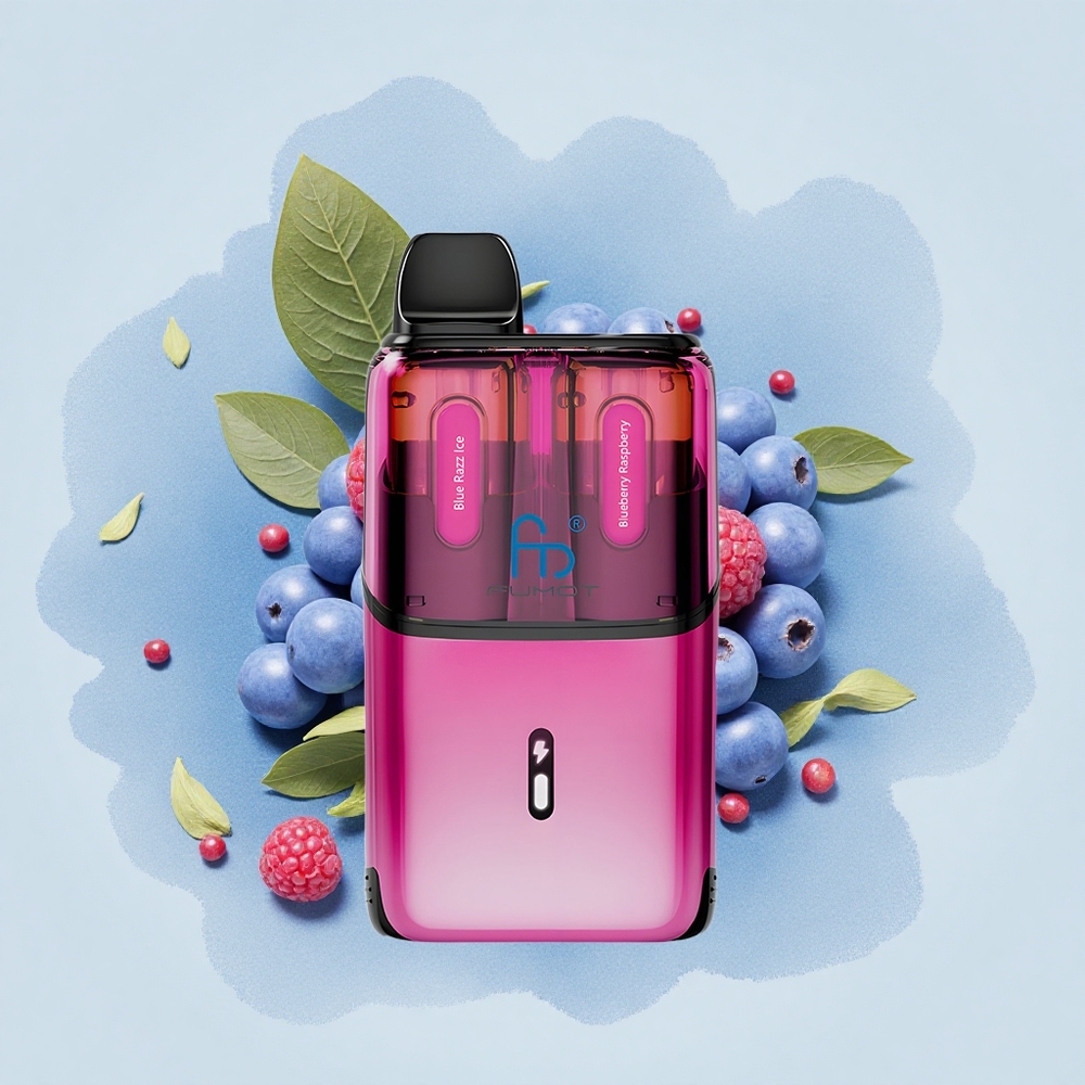 Fumot Ultra T32000 Puffs Синьо Малинов Лед - Боровинка Малина с 24мл и Бързо Зареждане Тип-C