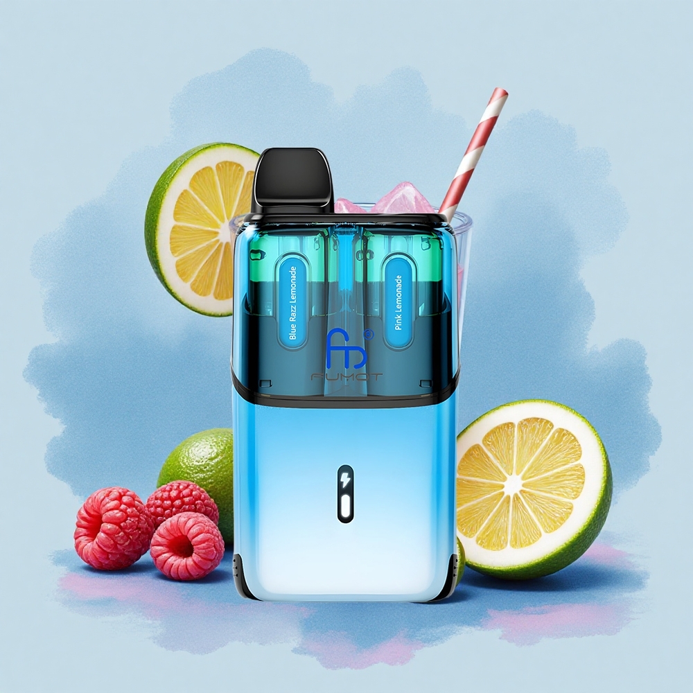 Fumot Ultra T32000 Puffs Синьо Малинова Лимонада - Розова Лимонада с 800mAh Батерия и 24ml Течност