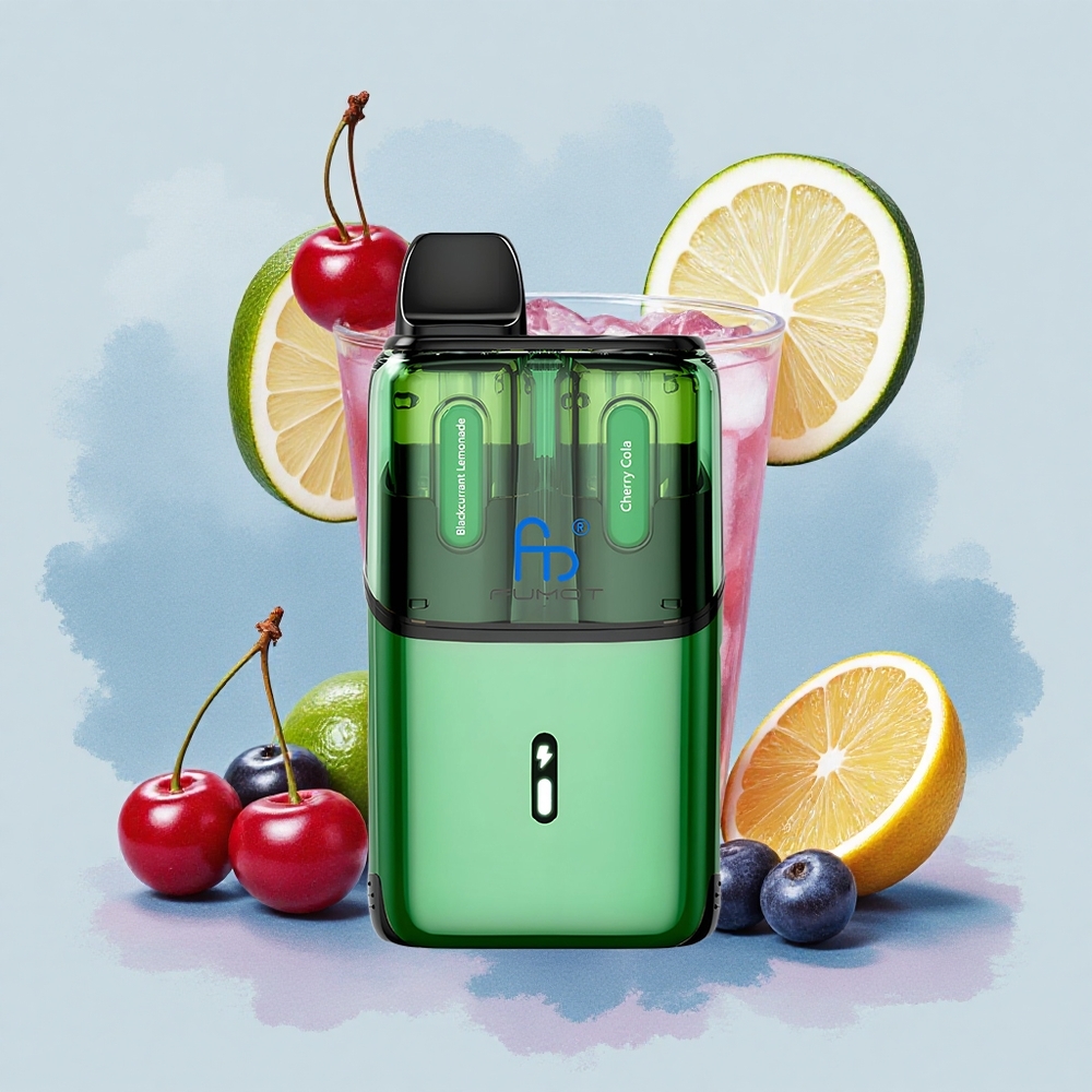 Fumot Ultra T32000 Puffs Черен фурт Лимонада - Вишнова кола с 800mAh батерия и бързо зареждане Type-C