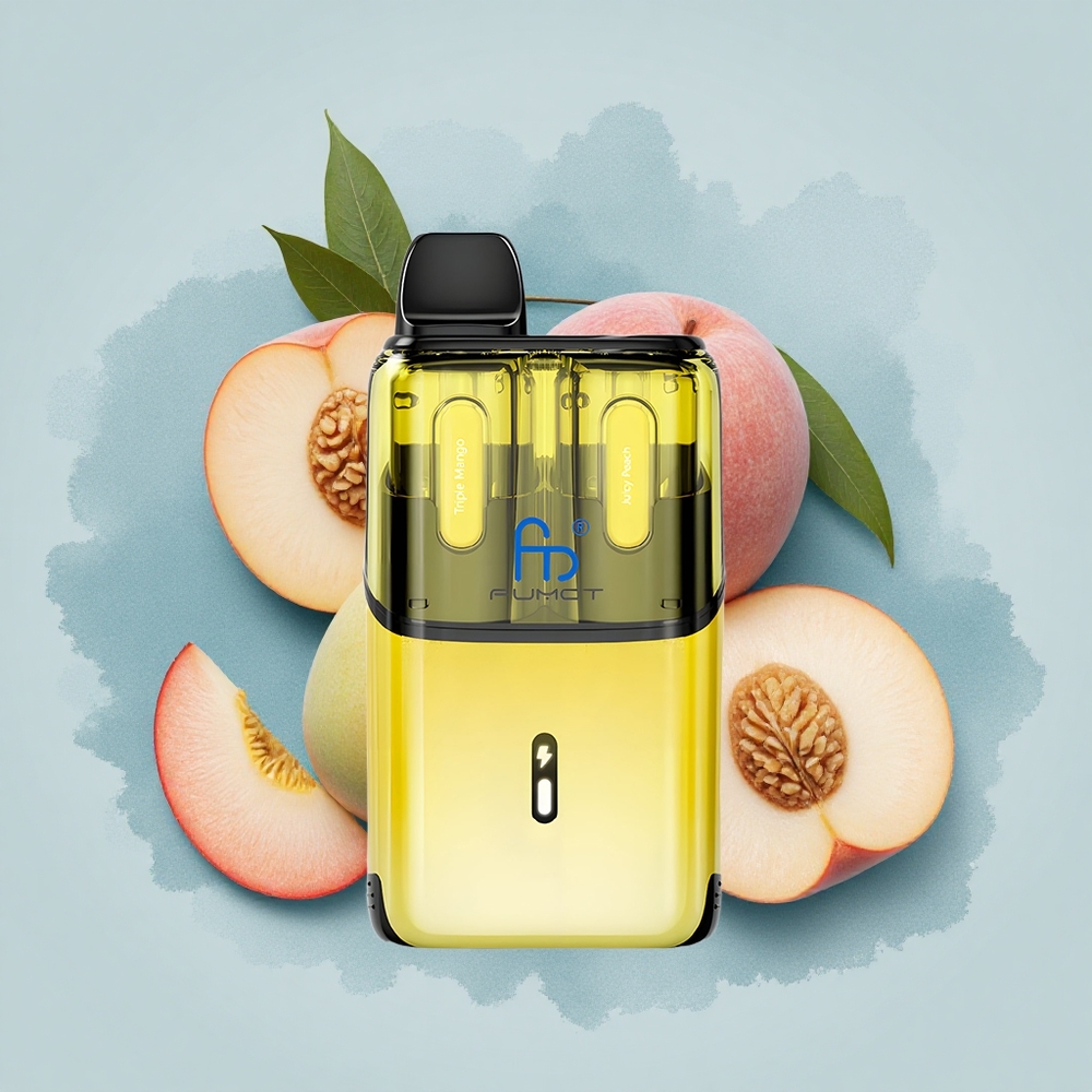 Fumot Ultra T32000 Puffs Тройка Манго - Сочна Праскова с Напредъчна Мрежова Намотка и Бързо Зареждане Type-C