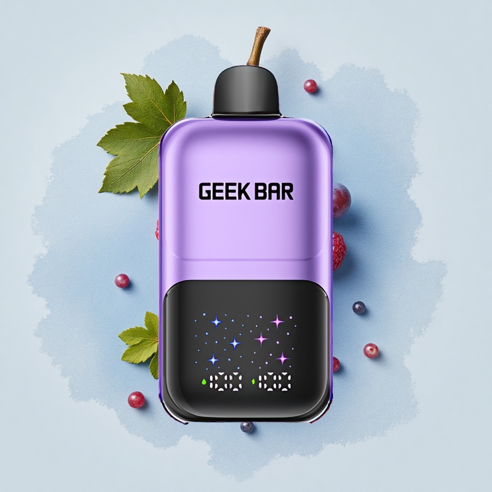 GEEK BAR 2GO 20ml 50000 Puffs Грозде & Малина Екран Никотин 5%
