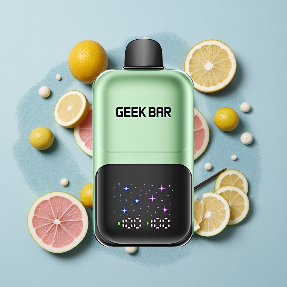 GEEK BAR 2GO 20ml 50000 Puffs Кисели Бонбони & Плодове с Голям Екран и Двойни Резервоари