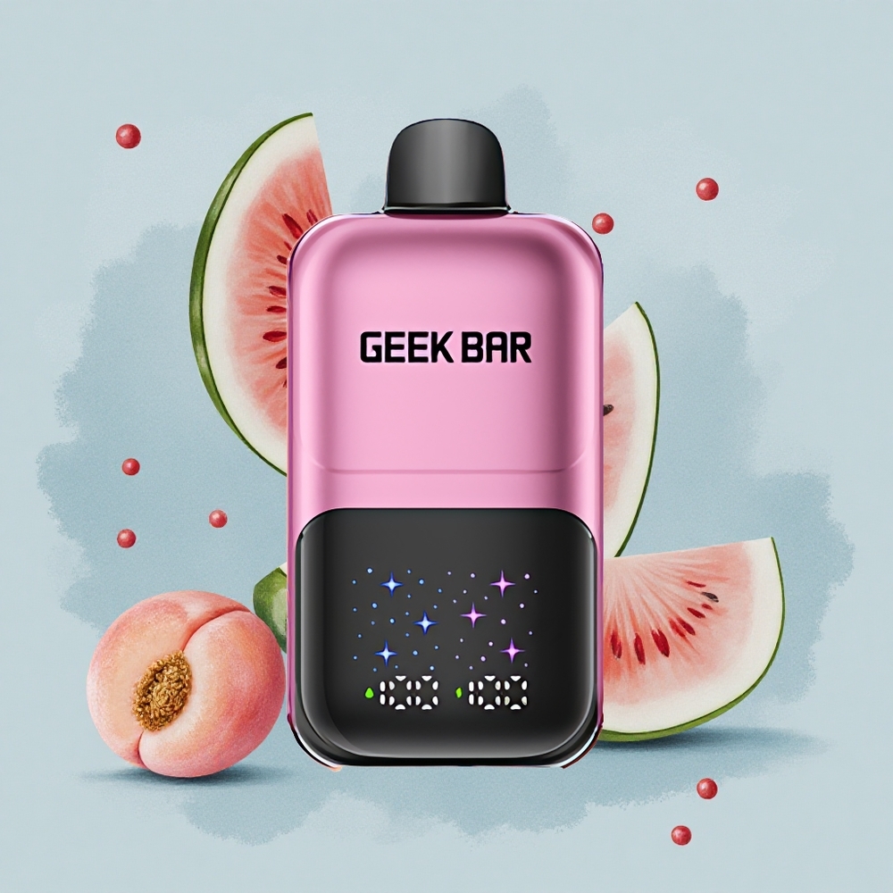 GEEK BAR 2GO 20ml 50000 Puffs Праскова & Диня с Голям Екран и Регулируеми Вкусове
