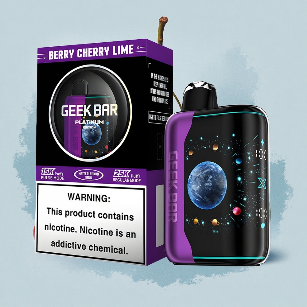GEEK BAR Platinum Edition 25000 Puffs Ягодова Череша Лайм с 20mL и Dual Mesh Coil