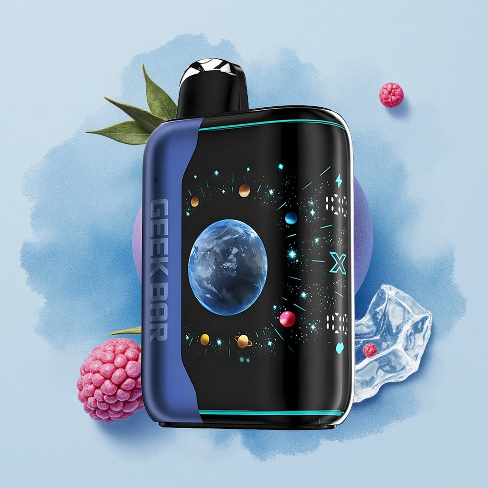 GEEK BAR Platinum Edition 25000 Puffs Синьо Малинов Лед с Двойна Мрежа и USB-C