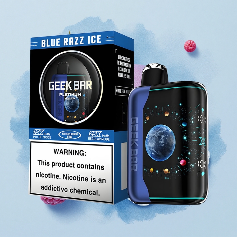 GEEK BAR Platinum Edition 25000 Puffs Синьо Малинов Лед с Двойна Мрежа и USB-C