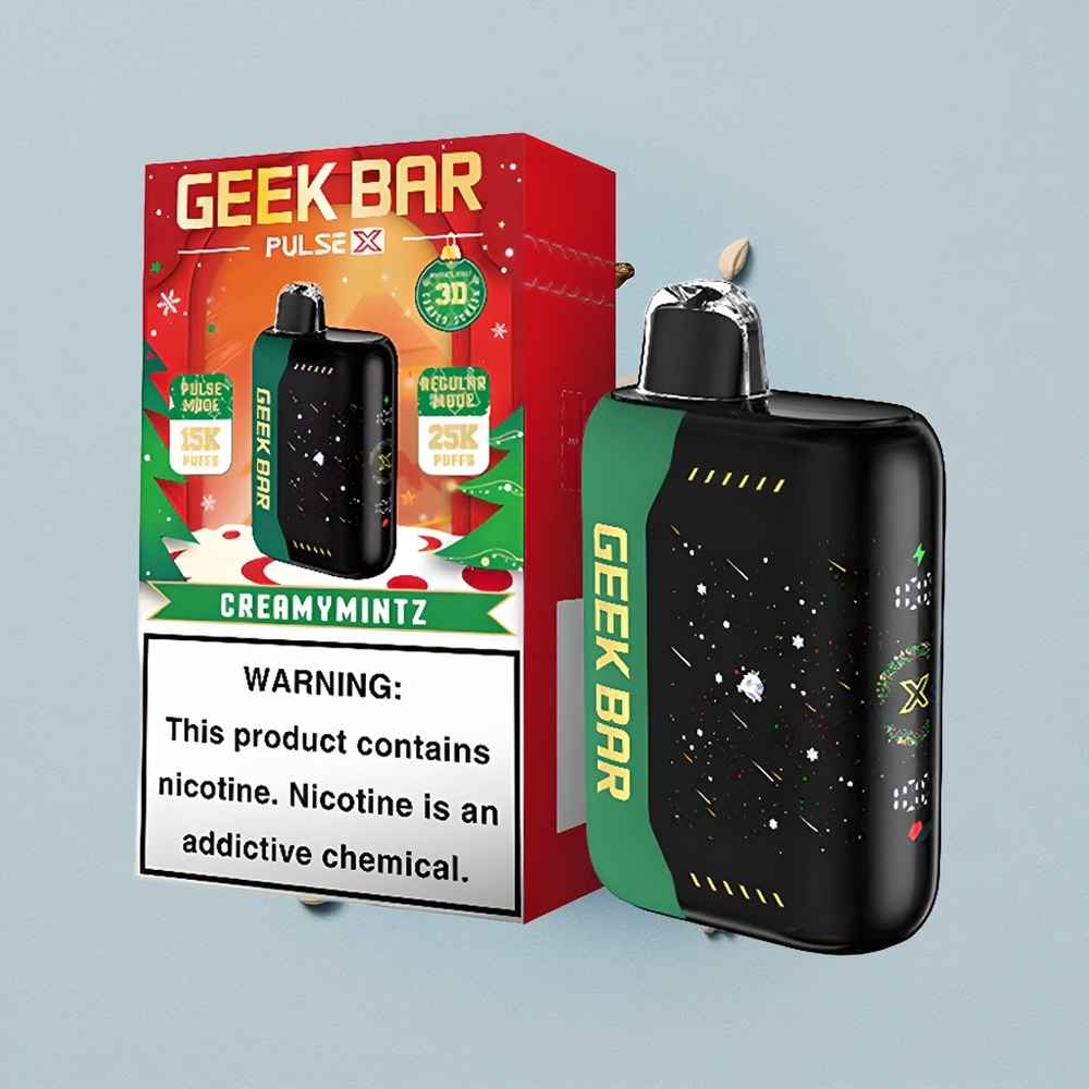 GEEK BAR Pulse X 25000 Puffs Коледна Едиция с Двойна Мрежеста Намотка и 18mL Течност