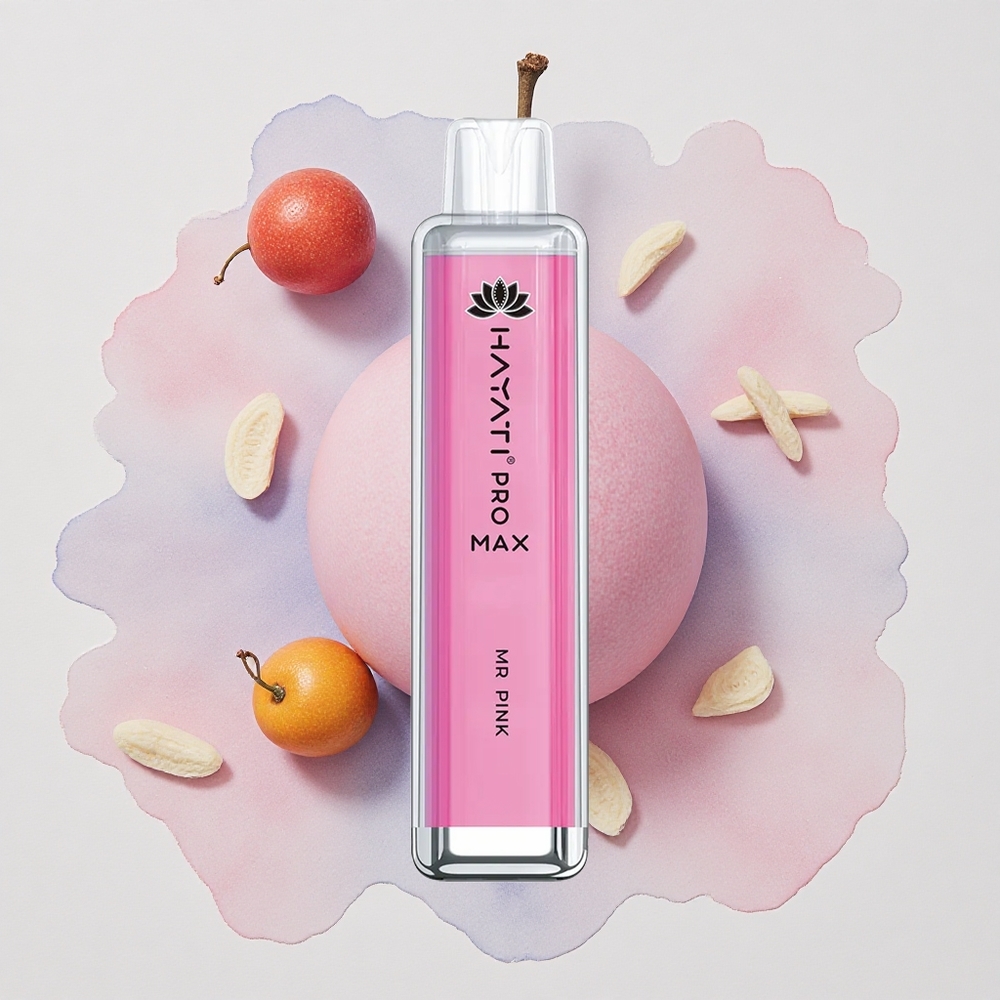 Hayati Pro Max 4000 Puffs Г-н Розов 1400mAh LED Кристал