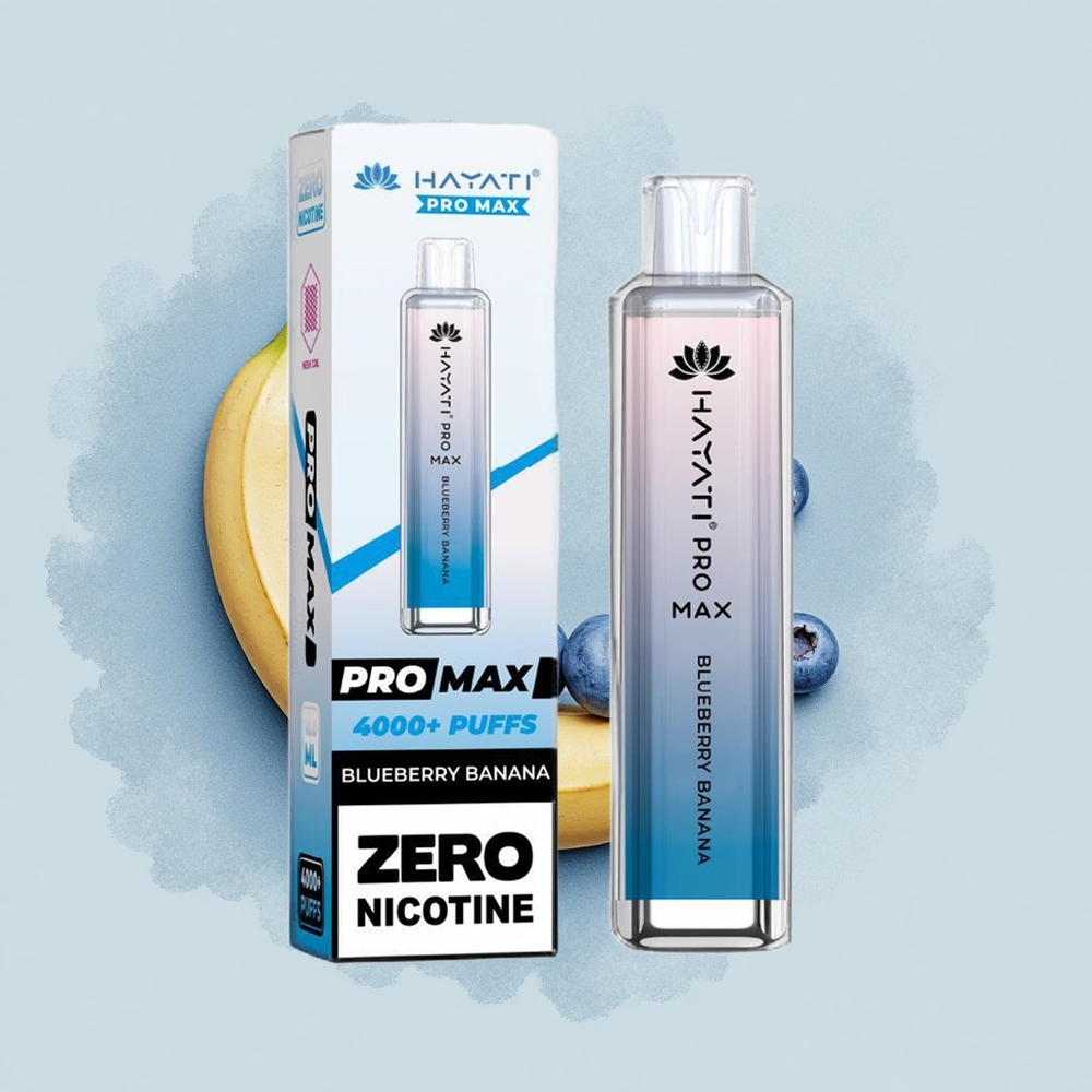 Hayati Pro Max 4000 Puffs Боровинка Банана 2% Dual Mesh LED