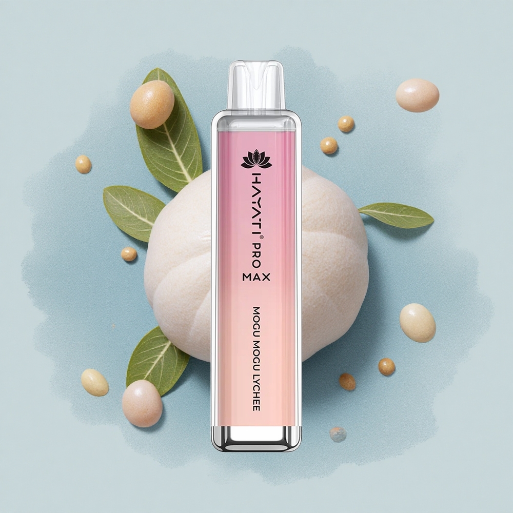 Hayati Pro Max 4000 Puffs Личи Могу Могу 2мл Резервоар Кристален Външен Вид