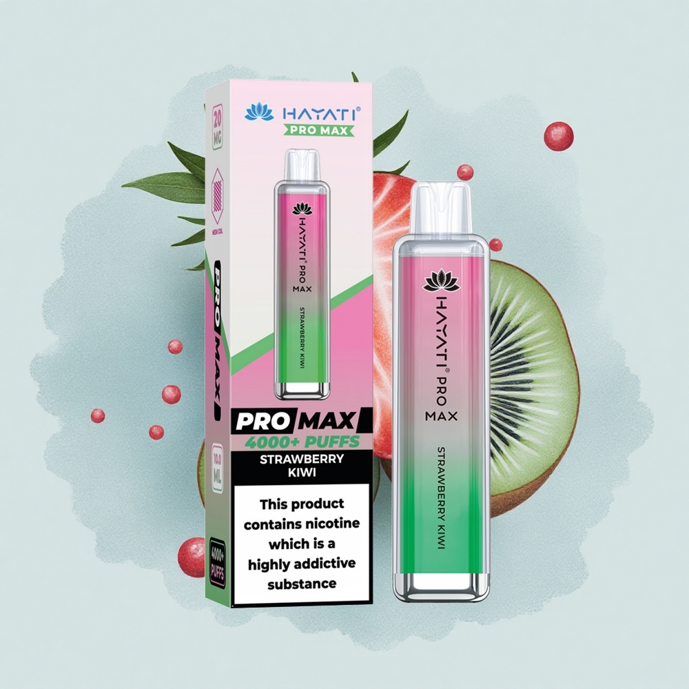 Hayati Pro Max 4000 Puffs Ягода Киви Двойна Мрежа 2мл Кристал