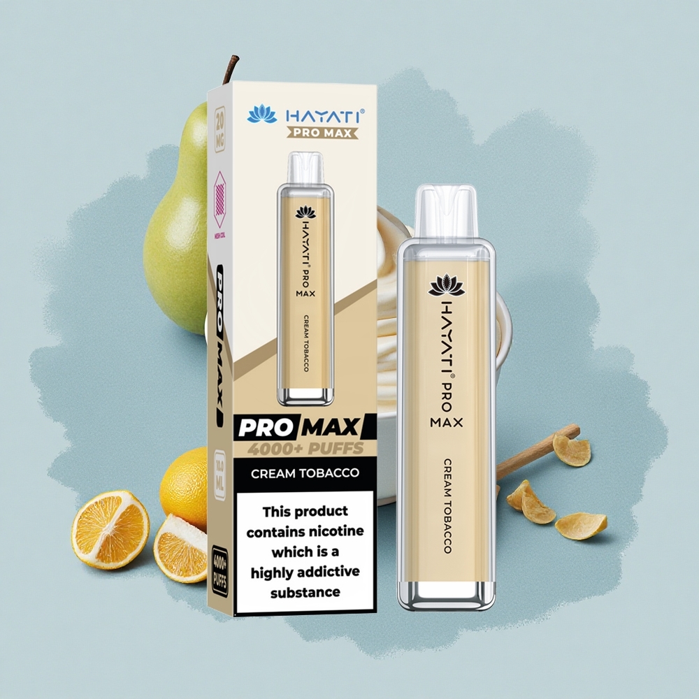 Hayati Pro Max 4000 Puffs Крем Тютюн Про Мезен Двойна Намотка 2мл Резервоар