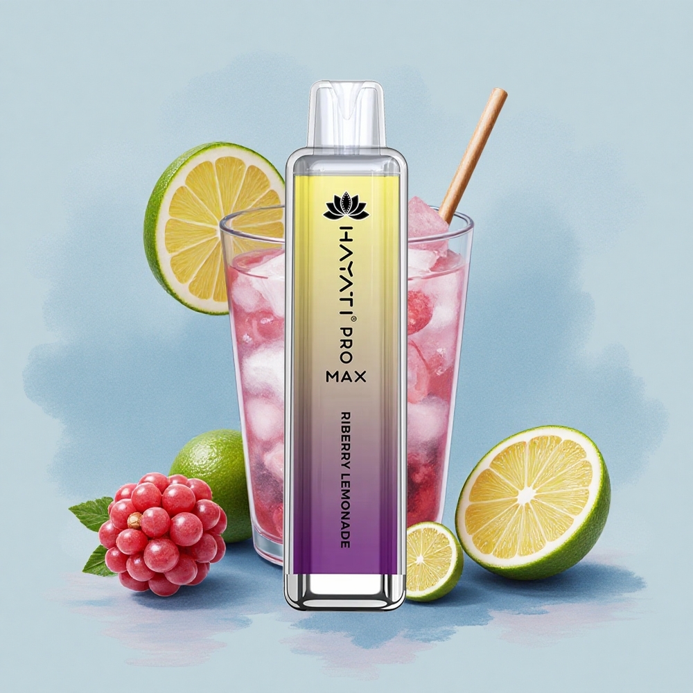Hayati Pro Max 4000 Puffs Лимонова Рибери с двойна мрежова намотка и 2ml резервоар