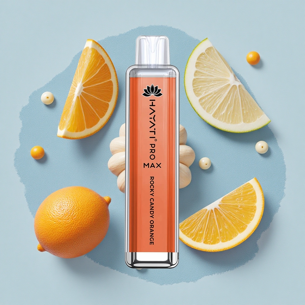 Hayati Pro Max 4000 Puffs Кристална Портокалова Твърда Захар с 5% Никотин и 1400mAh Батерия