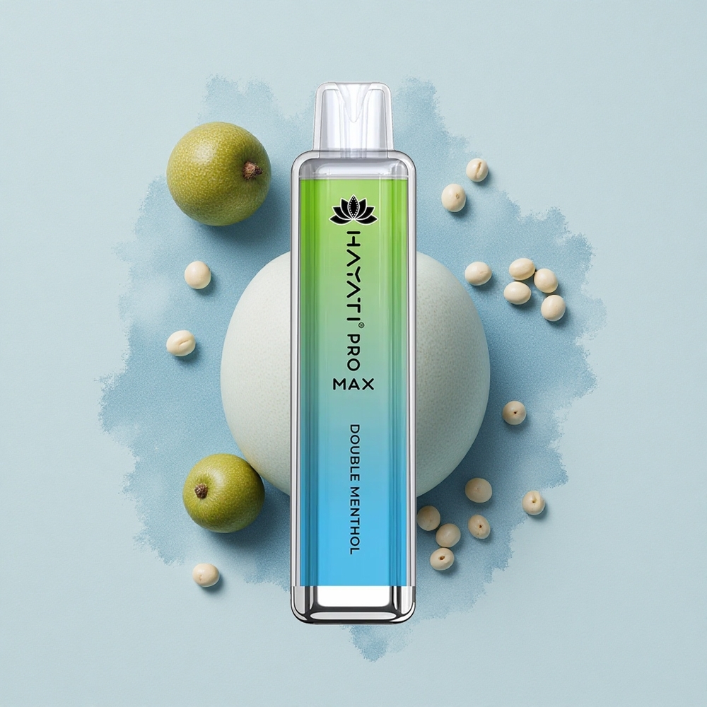 Hayati Pro Max 4000 Puffs Двойна Ментол 5% Никотин 1400mAh Батерия