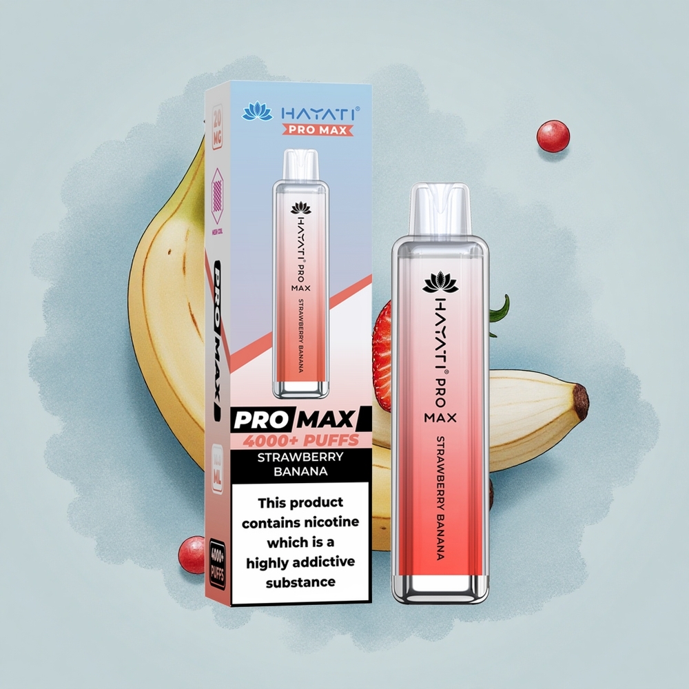 Hayati Pro Max 4000 Puffs Ягода Банан Кристал 5% Dual Mesh