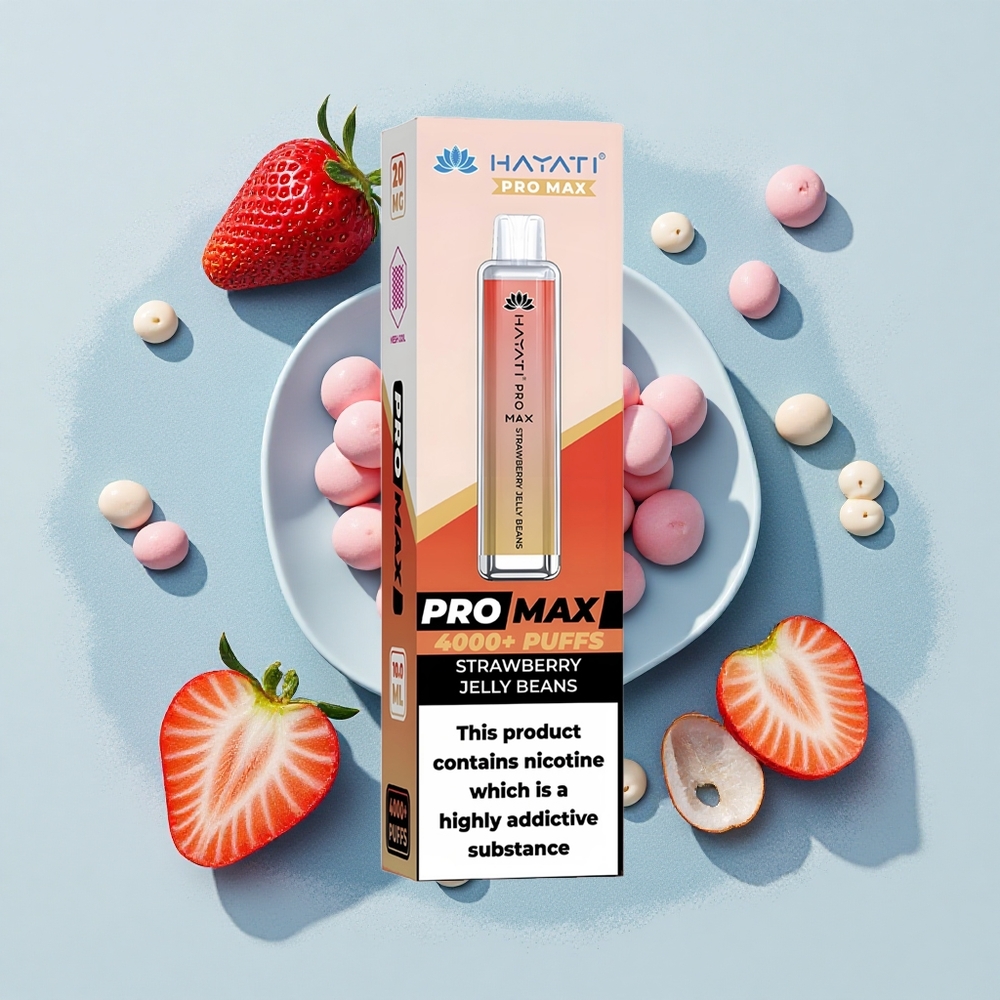 Hayati Pro Max 4000 Puffs Ягодови Желетови Зърна с Двойна Мрежа и 5% Никотин