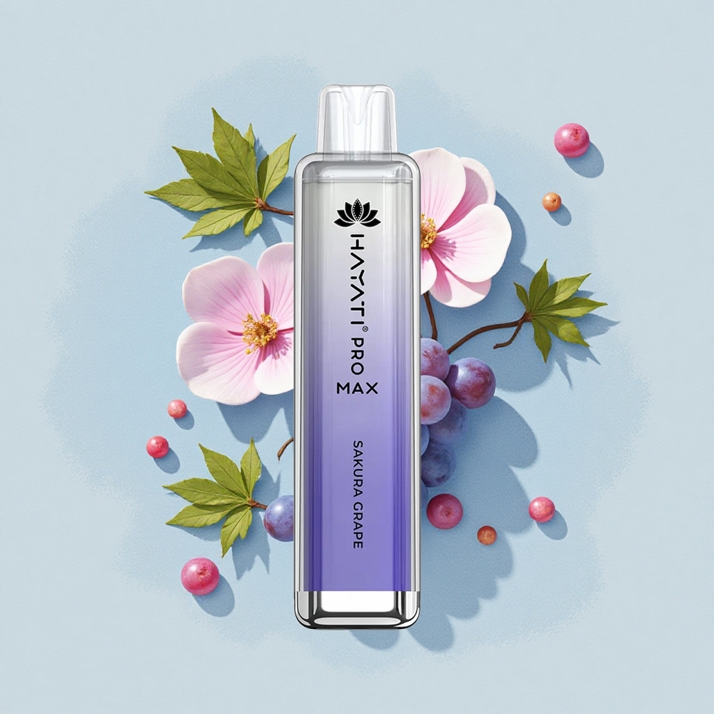Hayati Pro Max 4000 Puffs Сакура Грозде Dual Mesh 2мл LED