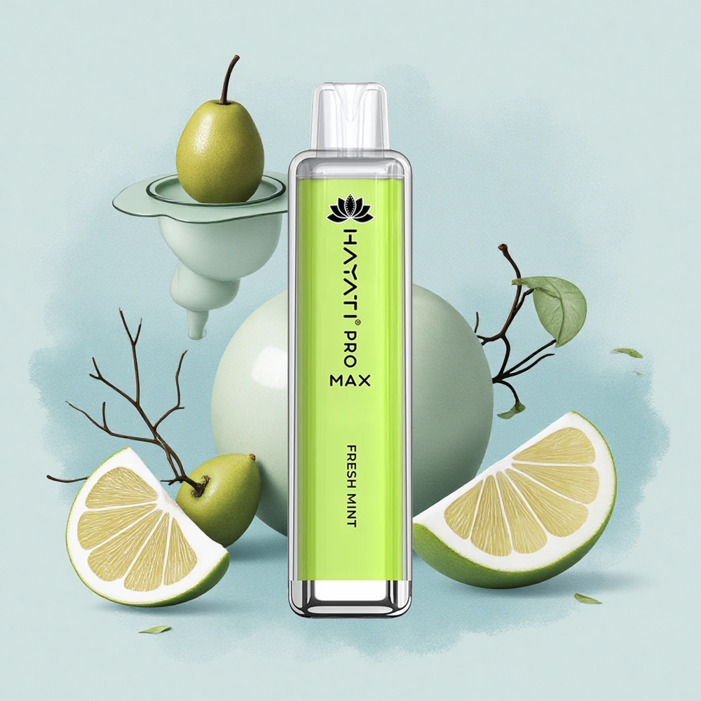 Hayati Pro Max 4000 Puffs Свежа мента с Dual Mesh Coil и Rechargeable Battery