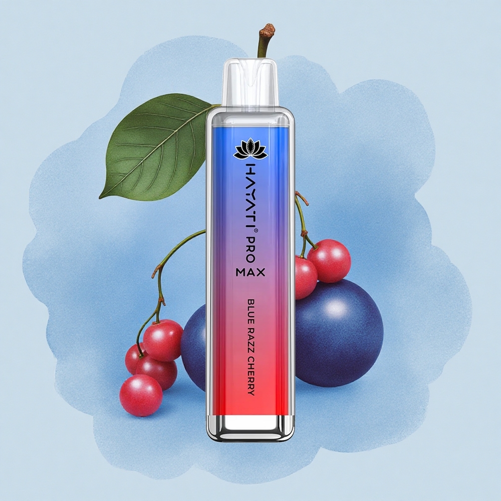 Hayati Pro Max 4000 Puffs Синьо Малинова Череша с Dual Mesh Coil и Rechargeable Battery